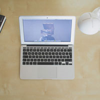 computer on desk